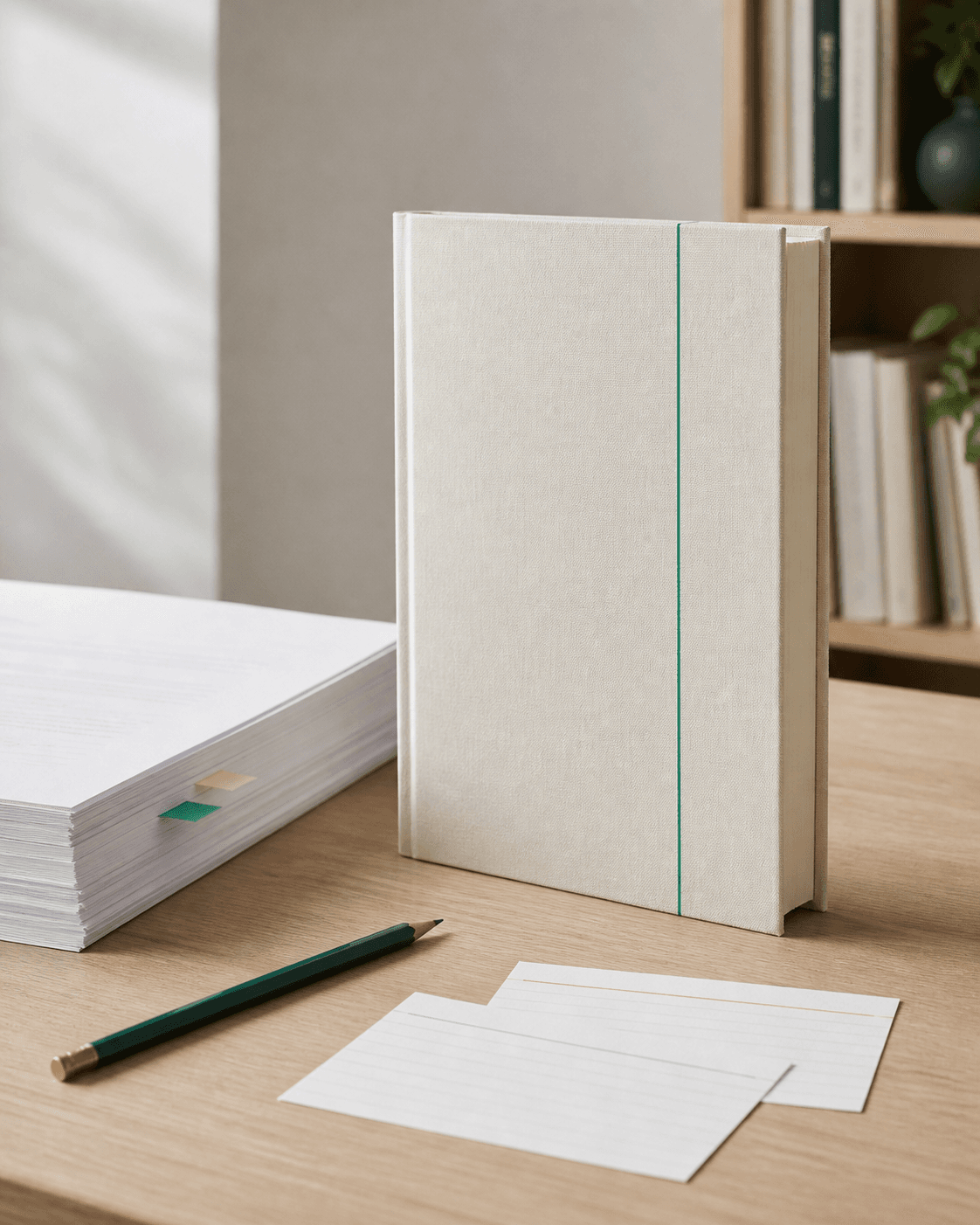 Finished book beside a complete manuscript